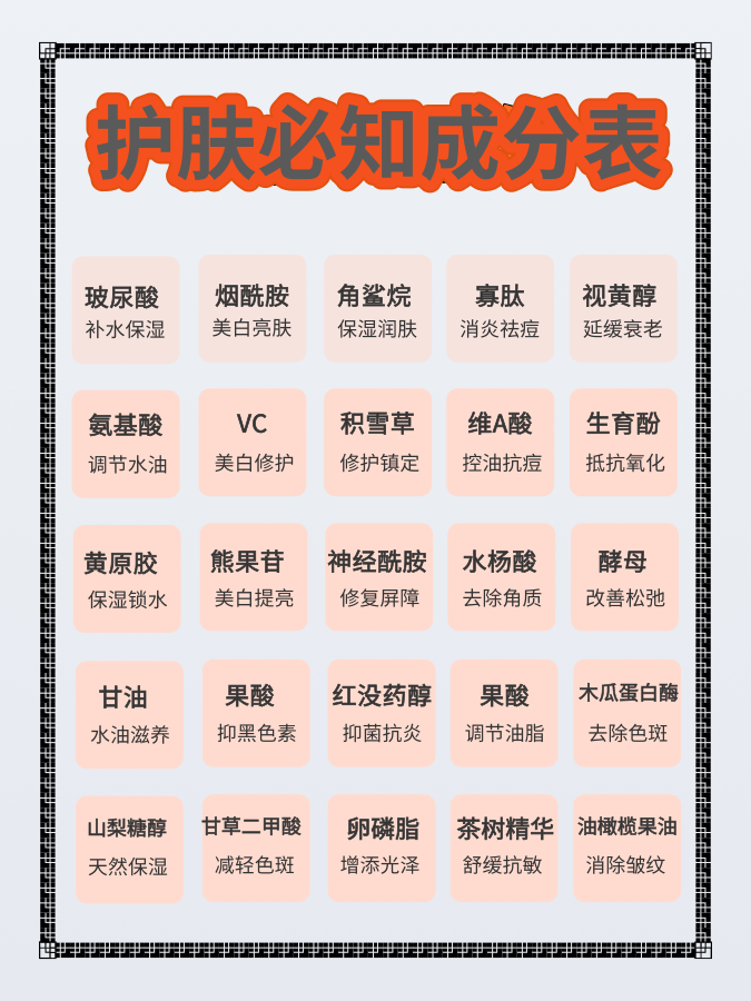 化妆品中淡斑祛斑成分有哪些，教你3分钟看懂护肤品成分表！别乱买了！